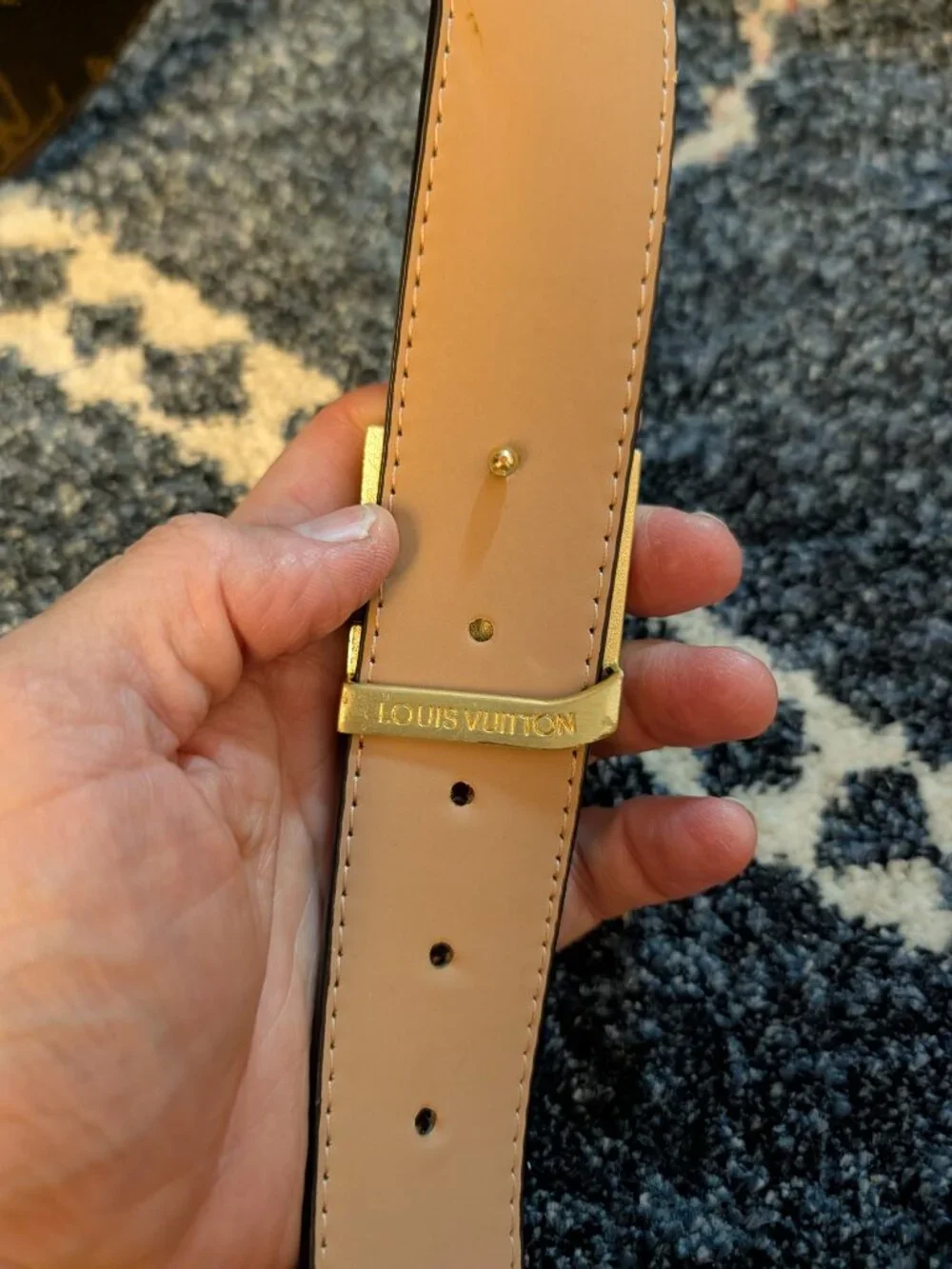 Louis Vuitton LV Initiales 40MM Monogram Belt Gold Buckle Size 50/125